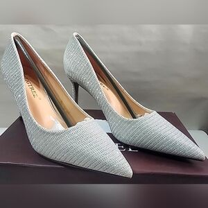 New Big Tree Silver Rhinestone Sequin High Heels